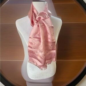 Vintage Pink Paris Souvenir Scarf - double sided